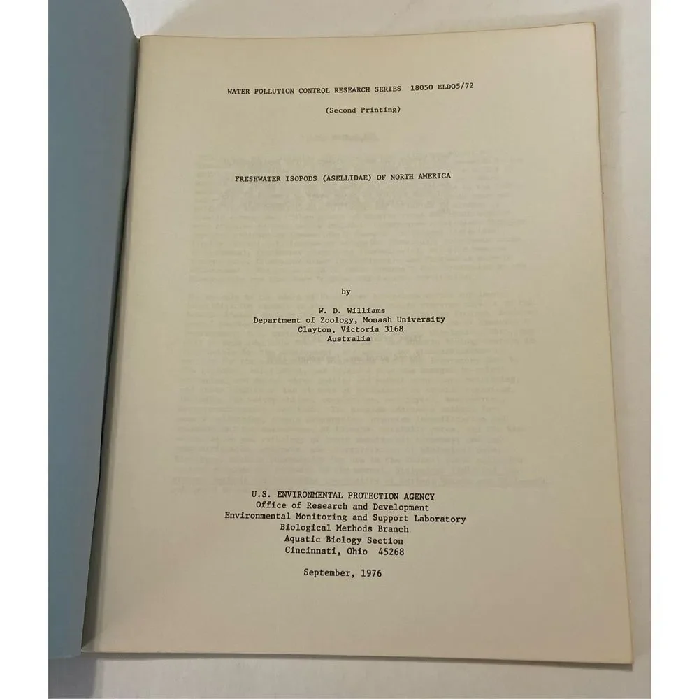 Aquatic Dryopoid Beetles (Coleoptera) of the United States U.S. EPA 1976